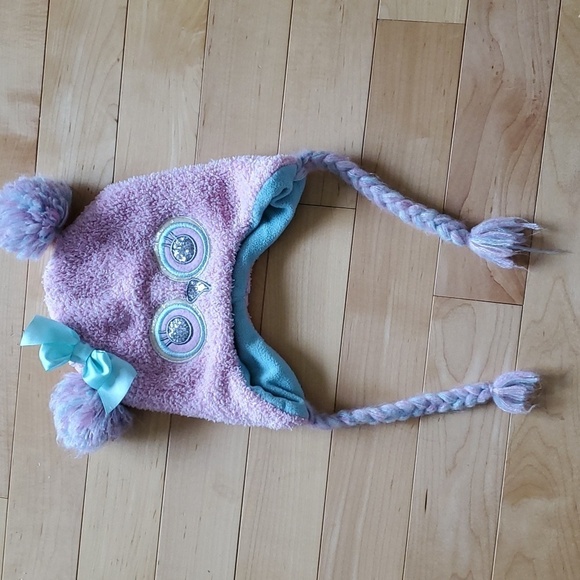 Claires fleece lined furry owl pom pom hat kids - Picture 4 of 4